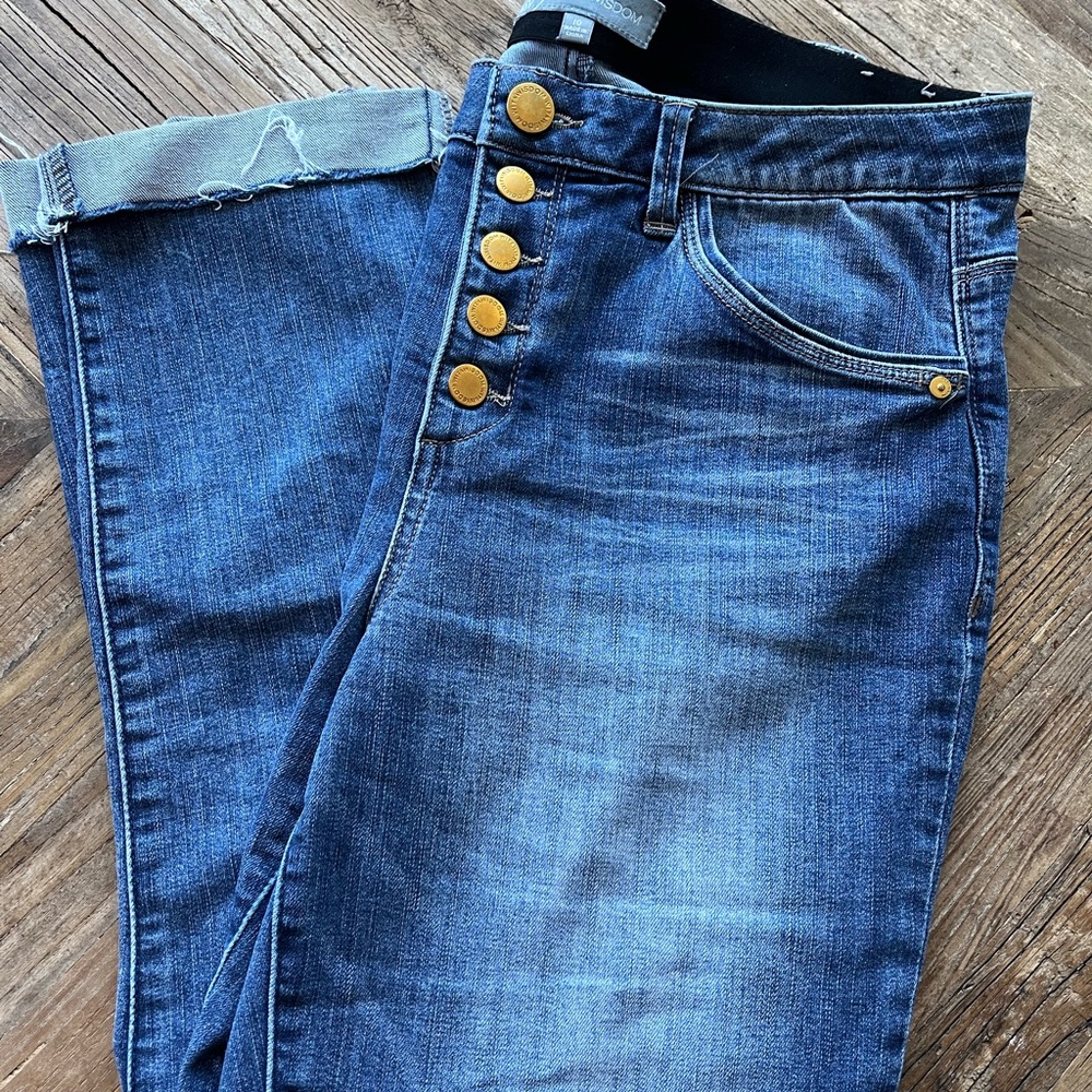 Wit & Wisdom button-fly crop jeans